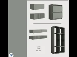 Librería con 8 compartimentos – color: aloe verde – 147 × 74 × 30 cm, vertical u horizontal