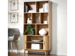 Librería con 2 puertas correderas H157,5 cm - ERNEST
