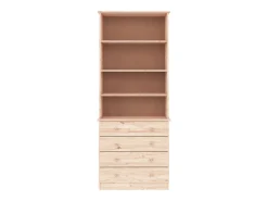 Librería con cajones ALTA madera maciza de pino 77x35x186,5 cm