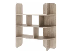 Librería con estantes abiertos – 120 cm – Efecto roble – CONTLE
