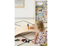 Librería contrachapado pino y textil estampado Nordic Montessori