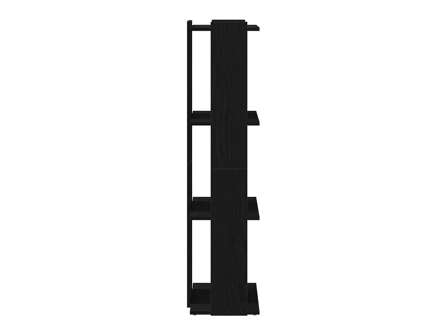 Librería de 3 estantes madera de ingeniería negro 60x30x120 cm