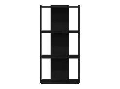 Librería de 3 estantes madera de ingeniería negro 60x30x120 cm
