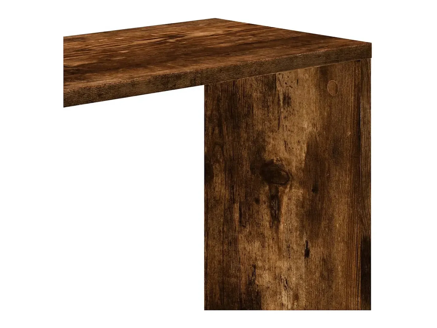 Librería de 5 estantes madera ingeniería roble ahumado