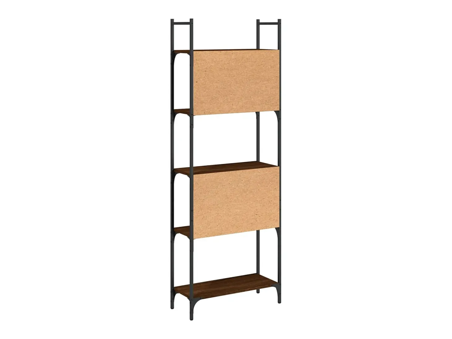 Librería de 5 estantes madera roble marrón 60,5x24x166,5 cm