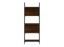 Librería de 5 estantes madera roble marrón 60,5x24x166,5 cm