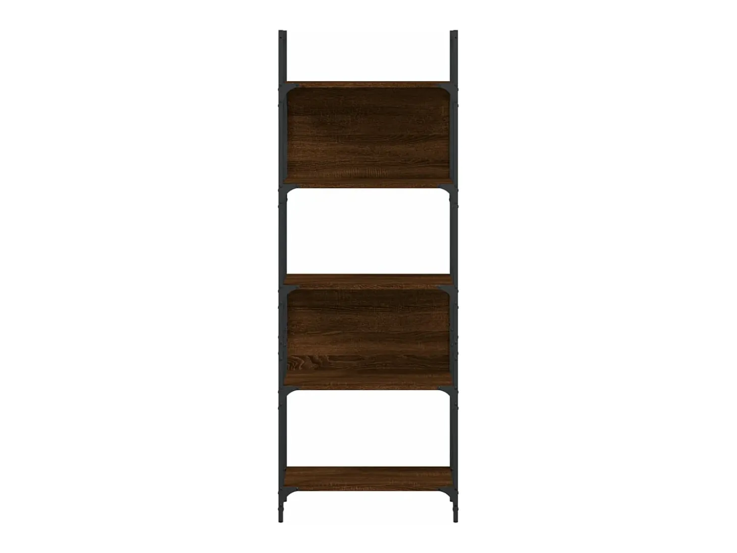 Librería de 5 estantes madera roble marrón 60,5x24x166,5 cm