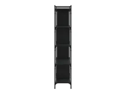 Librería de 5 estantes madera de ingeniería negro 76x32x158 cm
