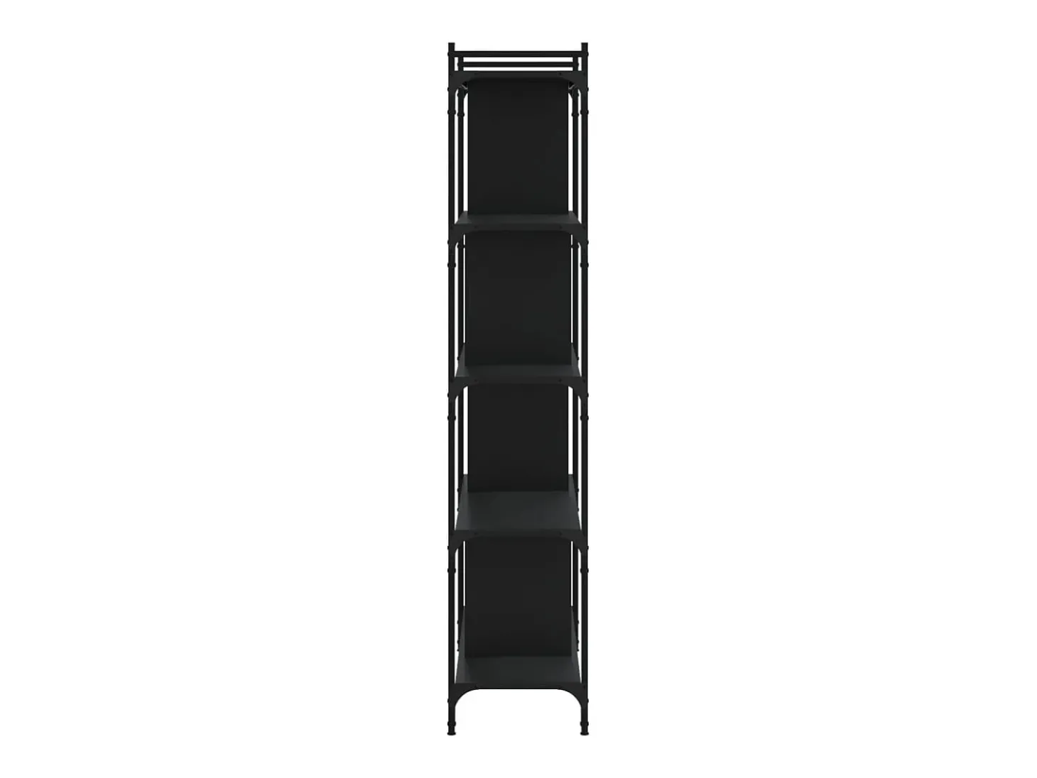 Librería de 5 estantes madera de ingeniería negro 76x32x158 cm
