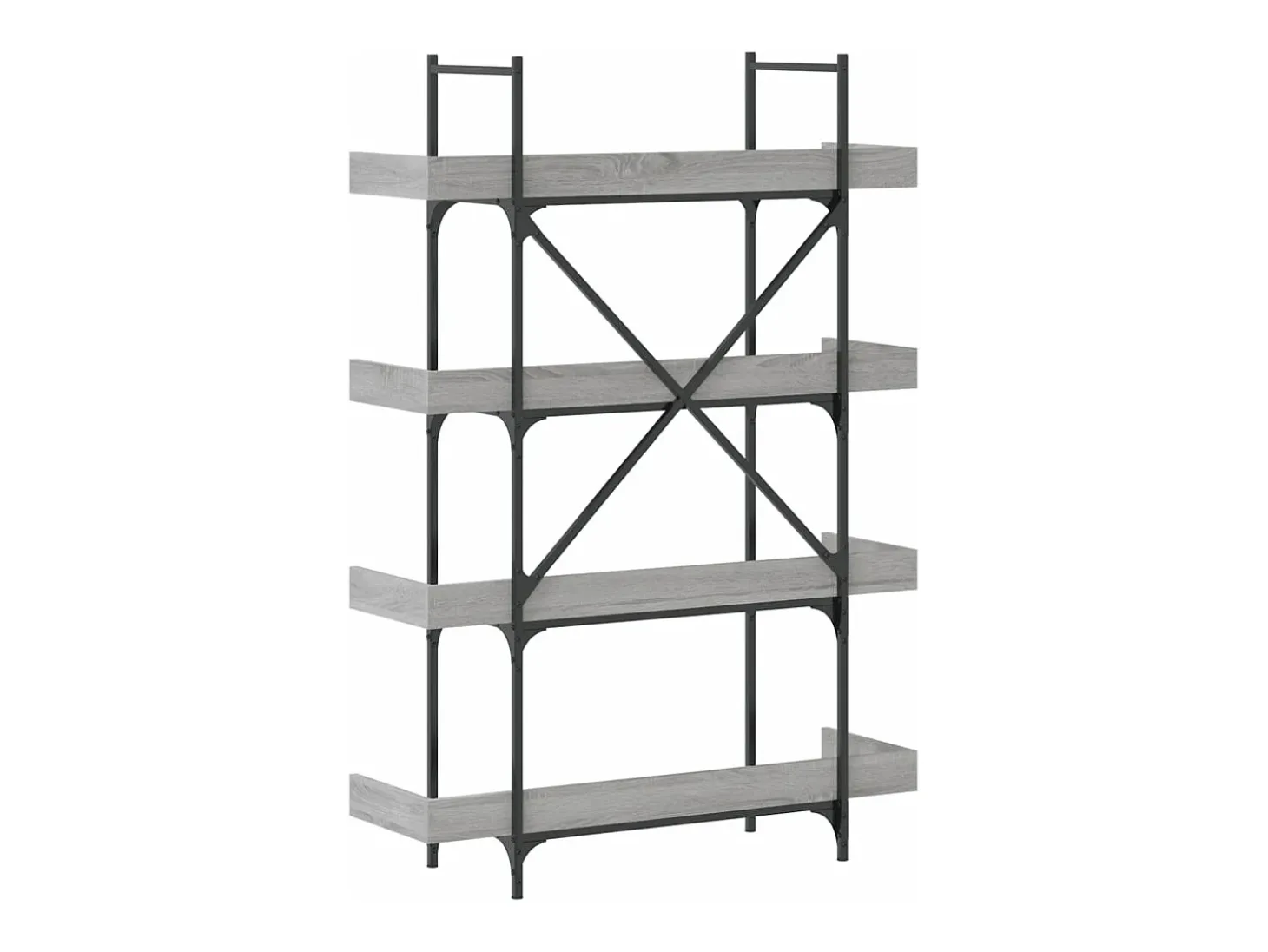 Librería de 4 estantes madera gris Sonoma 100x33x145,5 cm