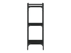 Librería de 3 estantes madera de ingeniería negro 40x30x86 cm