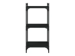 Librería de 3 estantes madera de ingeniería negro 40x30x86 cm