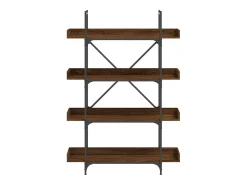 Librería de 4 estantes madera ingeniería marrón 100x33x145,5 cm