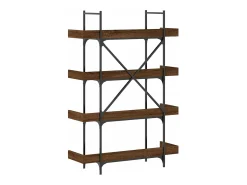 Librería de 4 estantes madera ingeniería marrón 100x33x145,5 cm