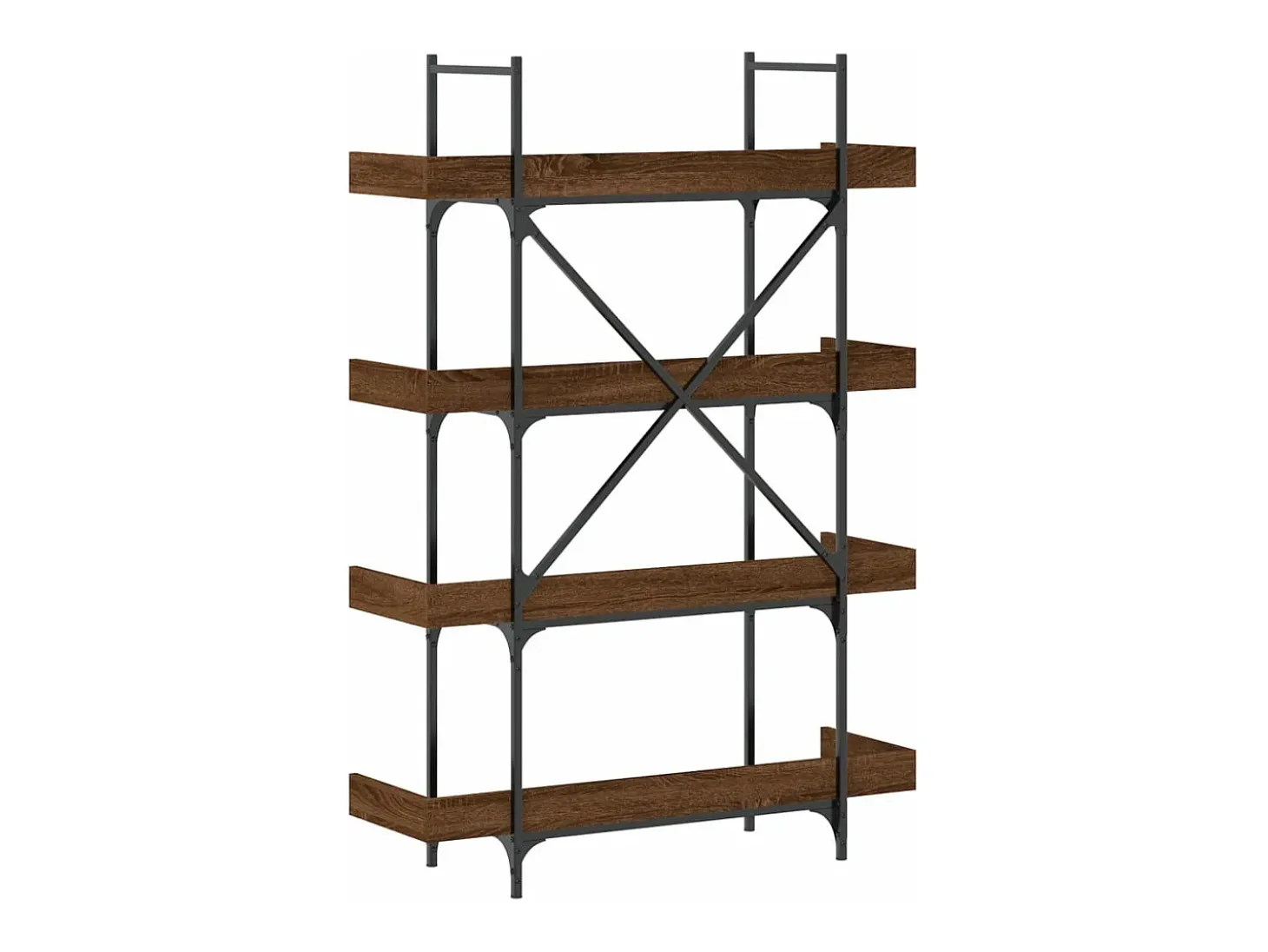Librería de 4 estantes madera ingeniería marrón 100x33x145,5 cm