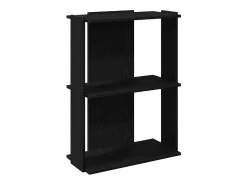 Librería de 3 estantes madera de ingeniería negro 60x30x80 cm