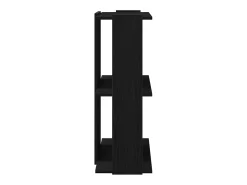 Librería de 3 estantes madera de ingeniería negro 60x30x80 cm