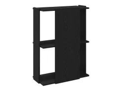 Librería de 3 estantes madera de ingeniería negro 60x30x80 cm