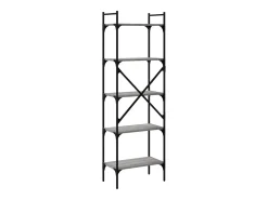 Librería de 5 estantes madera gris Sonoma 56x31,5x174 cm