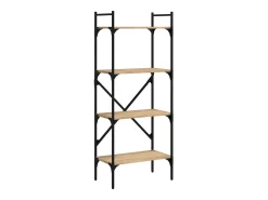 Librería de 4 estantes madera roble Sonoma 56x31,5x138,5 cm