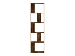 Librería de 5 niveles madera ingeniería roble ahumado
