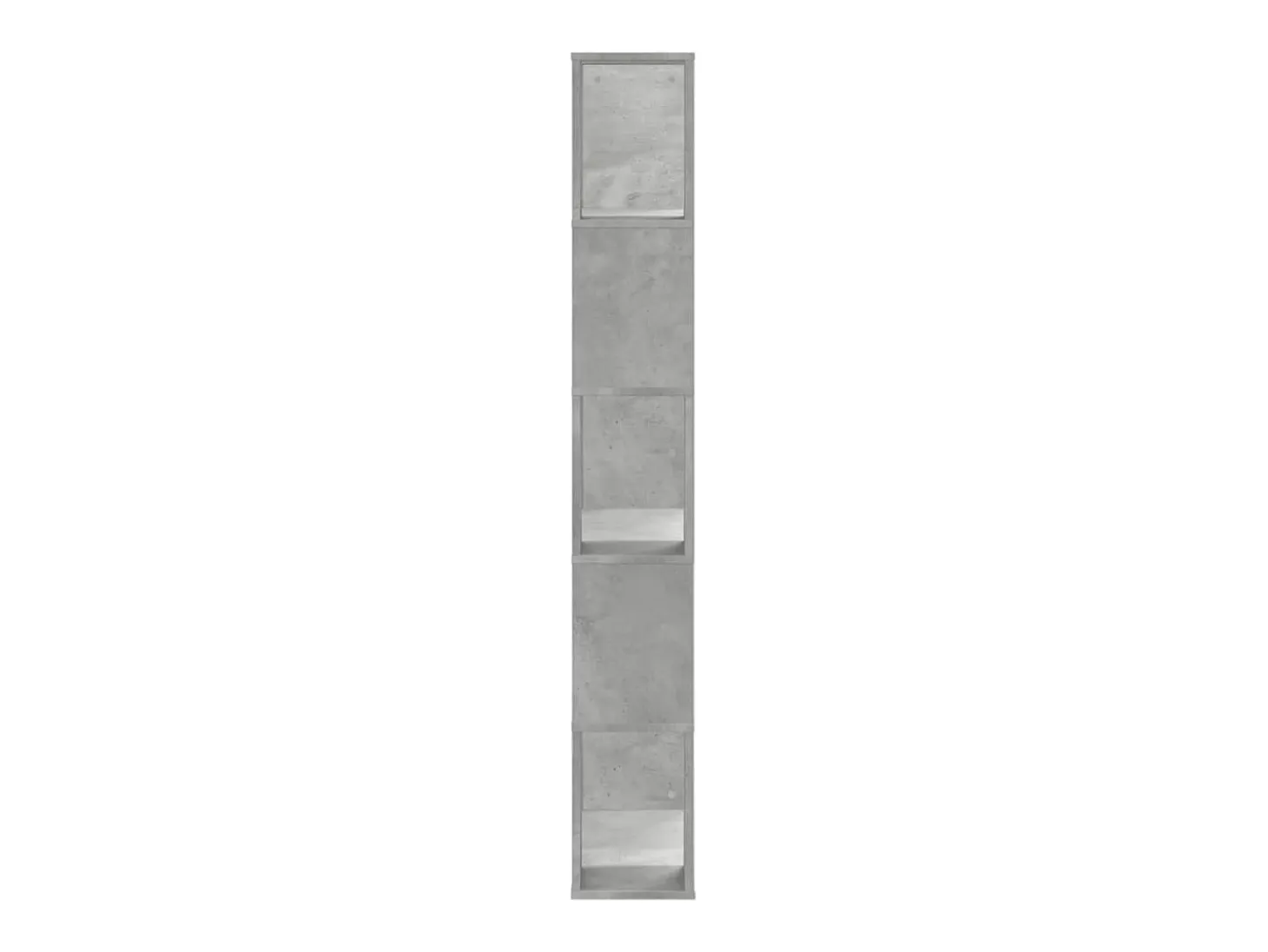Librería de 5 niveles madera gris hormigón 80,5x23,5x162,5 cm