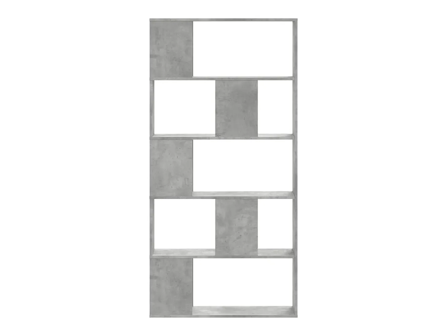 Librería de 5 niveles madera gris hormigón 80,5x23,5x162,5 cm
