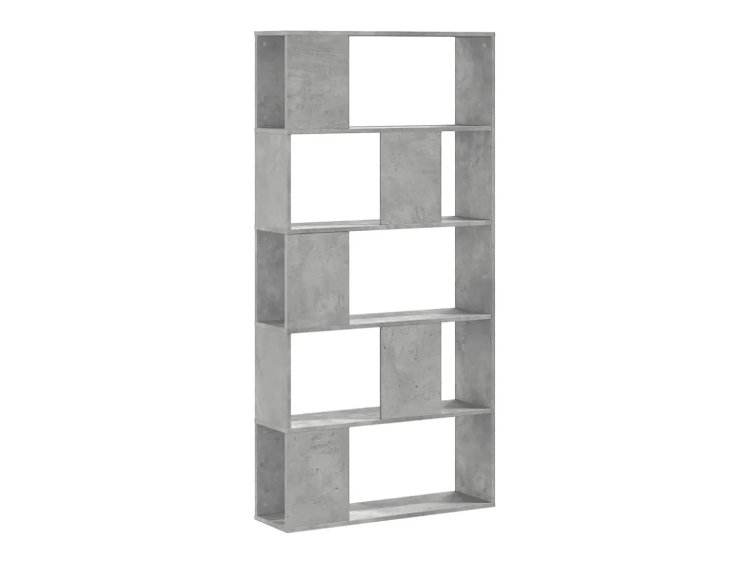 Librería de 5 niveles madera gris hormigón 80,5x23,5x162,5 cm