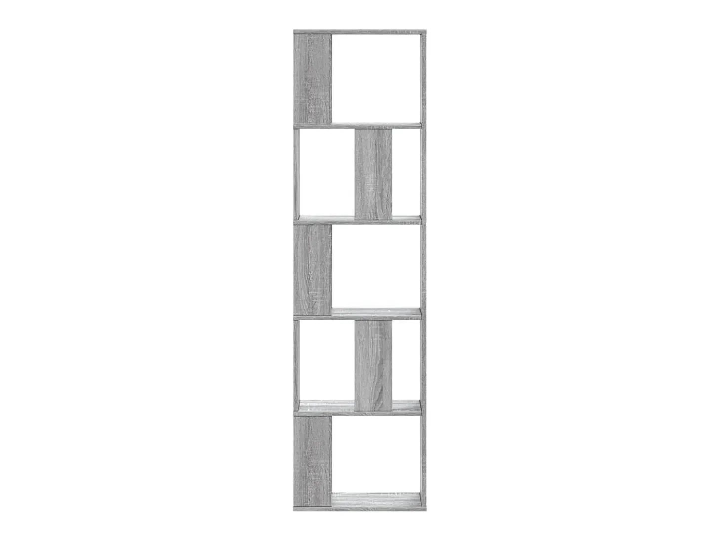 Librería de 5 niveles madera gris Sonoma 45x23,5x162,5 cm