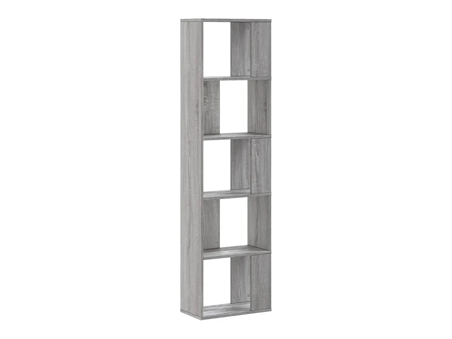 Librería de 5 niveles madera gris Sonoma 45x23,5x162,5 cm