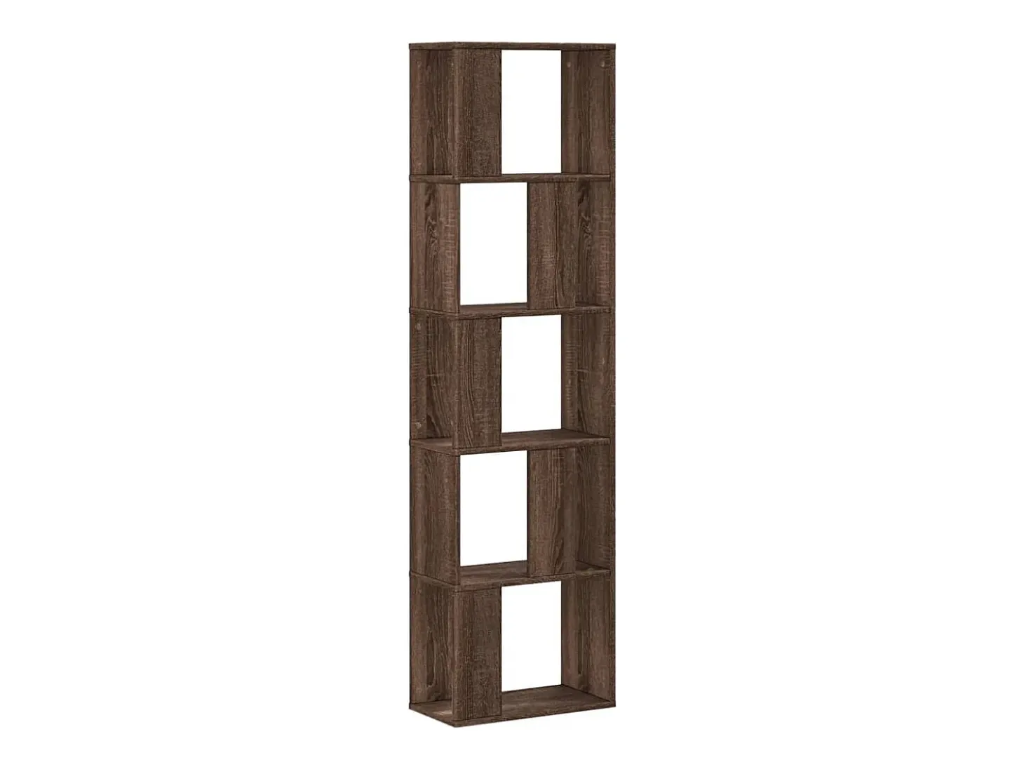 Librería de 5 niveles madera de ingeniería marrón roble