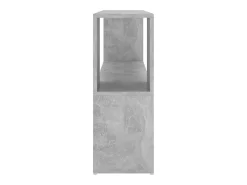 Librería de madera contrachapada gris hormigón 100x24x63 cm