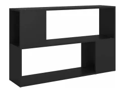 Librería de madera contrachapada negro 100x24x63 cm