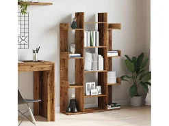 Librería de madera contrachapada envejecida 86x25,5x140 cm