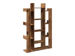 Librería de madera contrachapada envejecida 86x25,5x140 cm