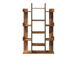 Librería de madera contrachapada envejecida 86x25,5x140 cm