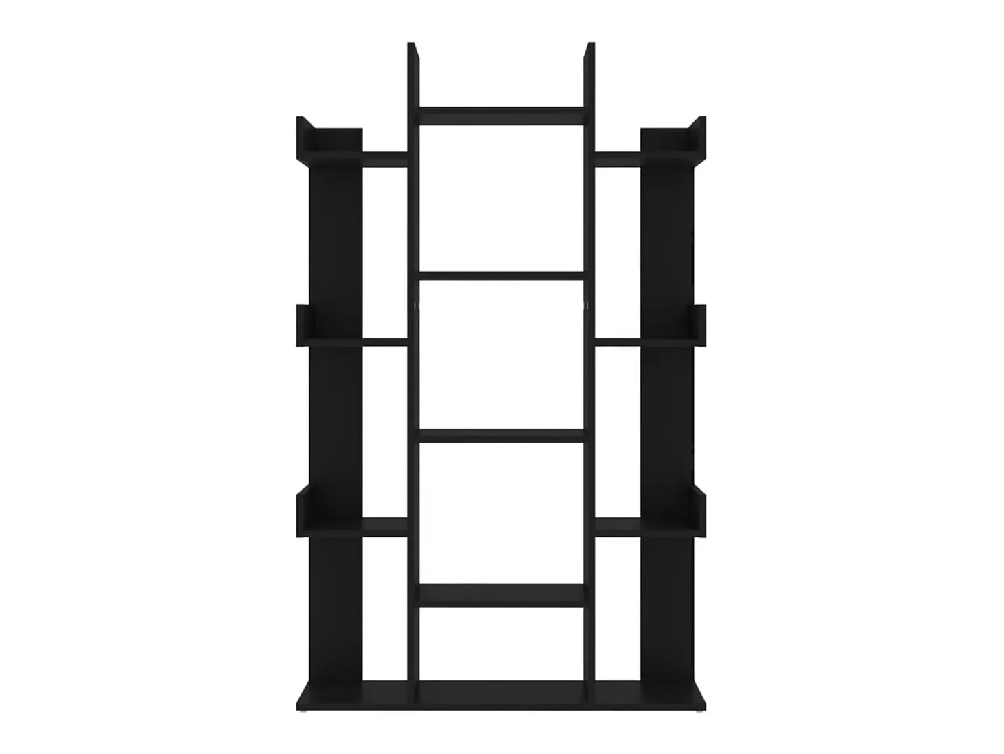 Librería de madera contrachapada negro 86x25,5x140 cm