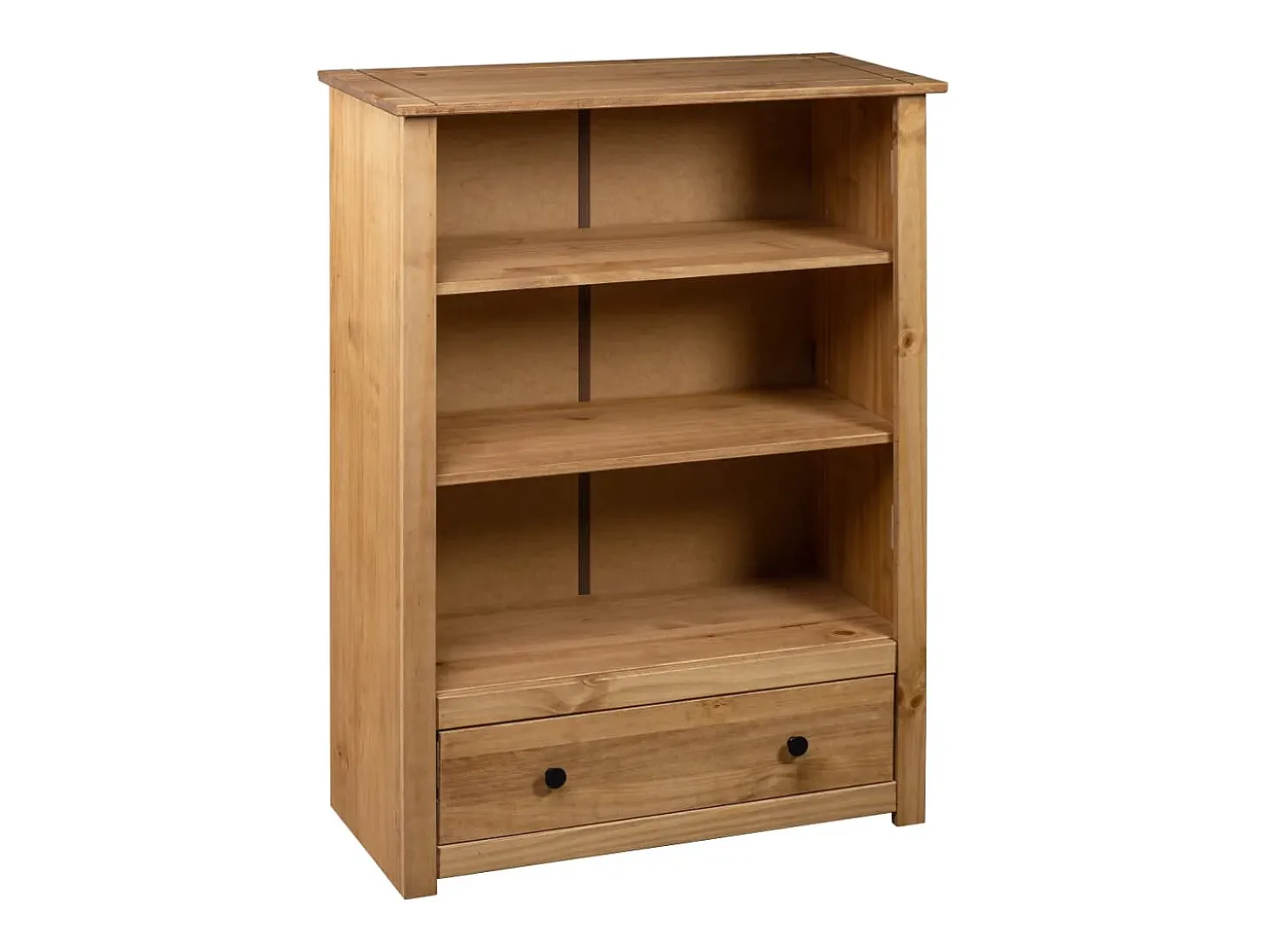 Librería de madera maciza de pino estilo Panamá 80x35x110 cm