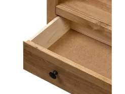 Librería de madera maciza de pino estilo Panamá 80x35x110 cm