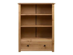 Librería de madera maciza de pino estilo Panamá 80x35x110 cm