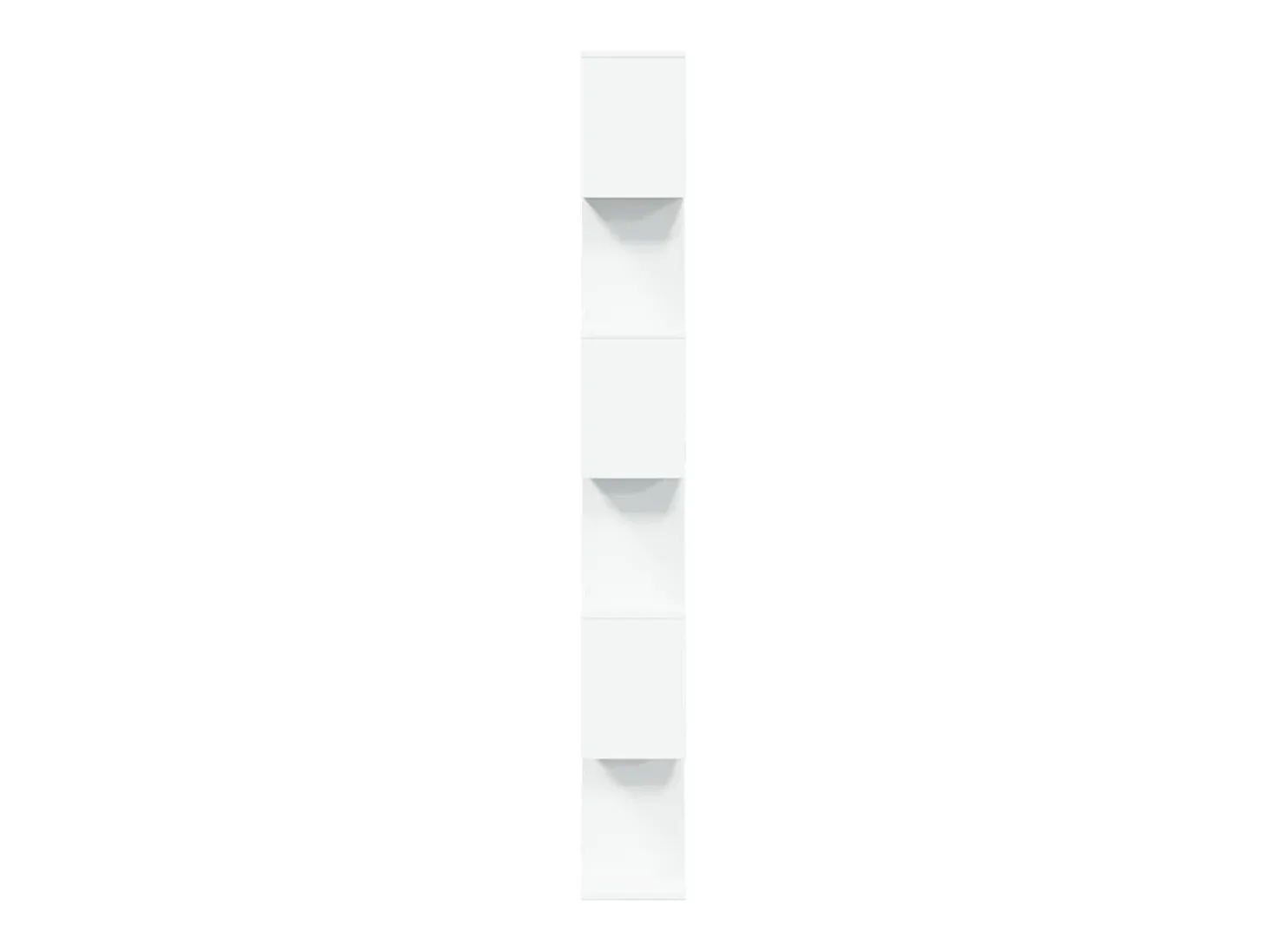 Librería divisor 6 niveles madera ingeniería blanco 70x24x193cm