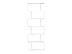 Librería divisor 6 niveles madera ingeniería blanco 70x24x193cm