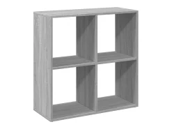 Librería divisor madera ingeniería gris Sonoma 69,5x29x69,5 cm
