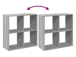 Librería divisor madera ingeniería gris Sonoma 69,5x29x69,5 cm