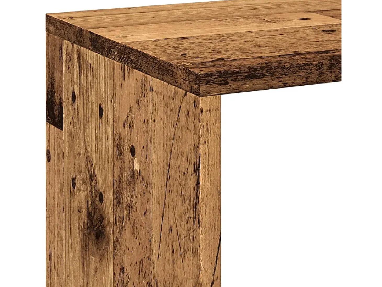 Librería divisor madera ingeniería envejecida 69,5x29x137,5 cm