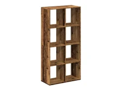 Librería divisor madera ingeniería envejecida 69,5x29x137,5 cm