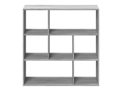 Librería divisor madera ingeniería gris Sonoma 102x29x103,5 cm
