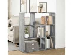Librería divisor madera ingeniería gris Sonoma 102x29x103,5 cm