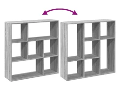 Librería divisor madera ingeniería gris Sonoma 102x29x103,5 cm