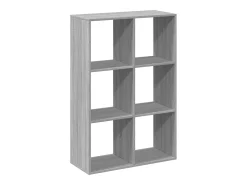 Librería divisor madera ingeniería gris Sonoma 69,5x29x103,5 cm